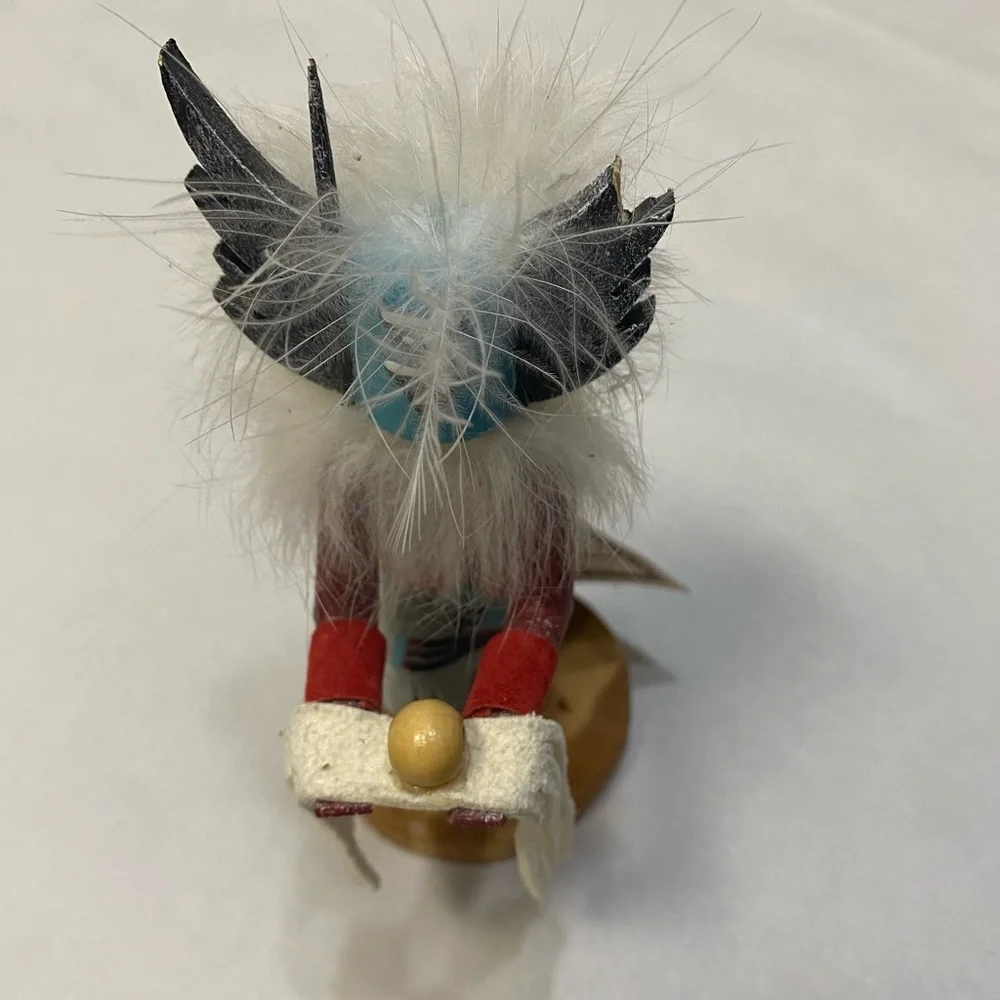 Crow Mother Kachina Handmade Navajo Dine Tribe Signed Marked Art Decor NWT